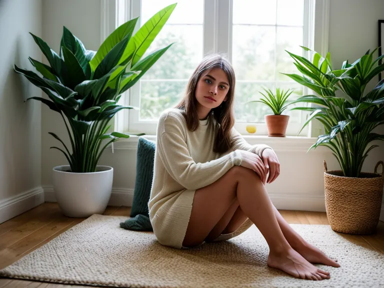 Ruhige Ecke mit grauem Meditationskissen neben dem Bücherregal — ein Platz für Tierkommunikation-Anfänger in der Wohnung.